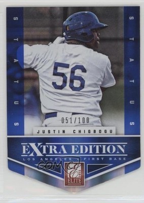 2012 Elite Extra Edition Status Blue Die-Cut 51/100 Justin Chigbogu #168 0c2