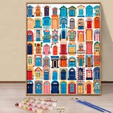 YALKIN Door Paint by Numbers for Adults Beginner without Frame 16x20in