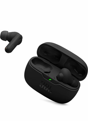 JBL VIBE Beam 2 Black In-Ear ANC Bluetooth Earbuds w/ Charging Case, Tips