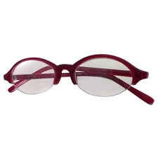 Gucci G009 Burgundy Plastic Half Rimless Eyeglasses Frames - NEEDS LENSES 