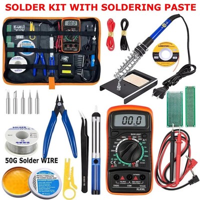60W Electric Soldering Iron Welding Gun Tool Kit Solder Wire Paste Desoldering