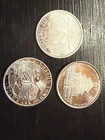 Silver Rounds .999 Fine Troy Ounce Lot of 3