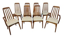 Vintage Danish Modern Teak Eva Style Dining C...