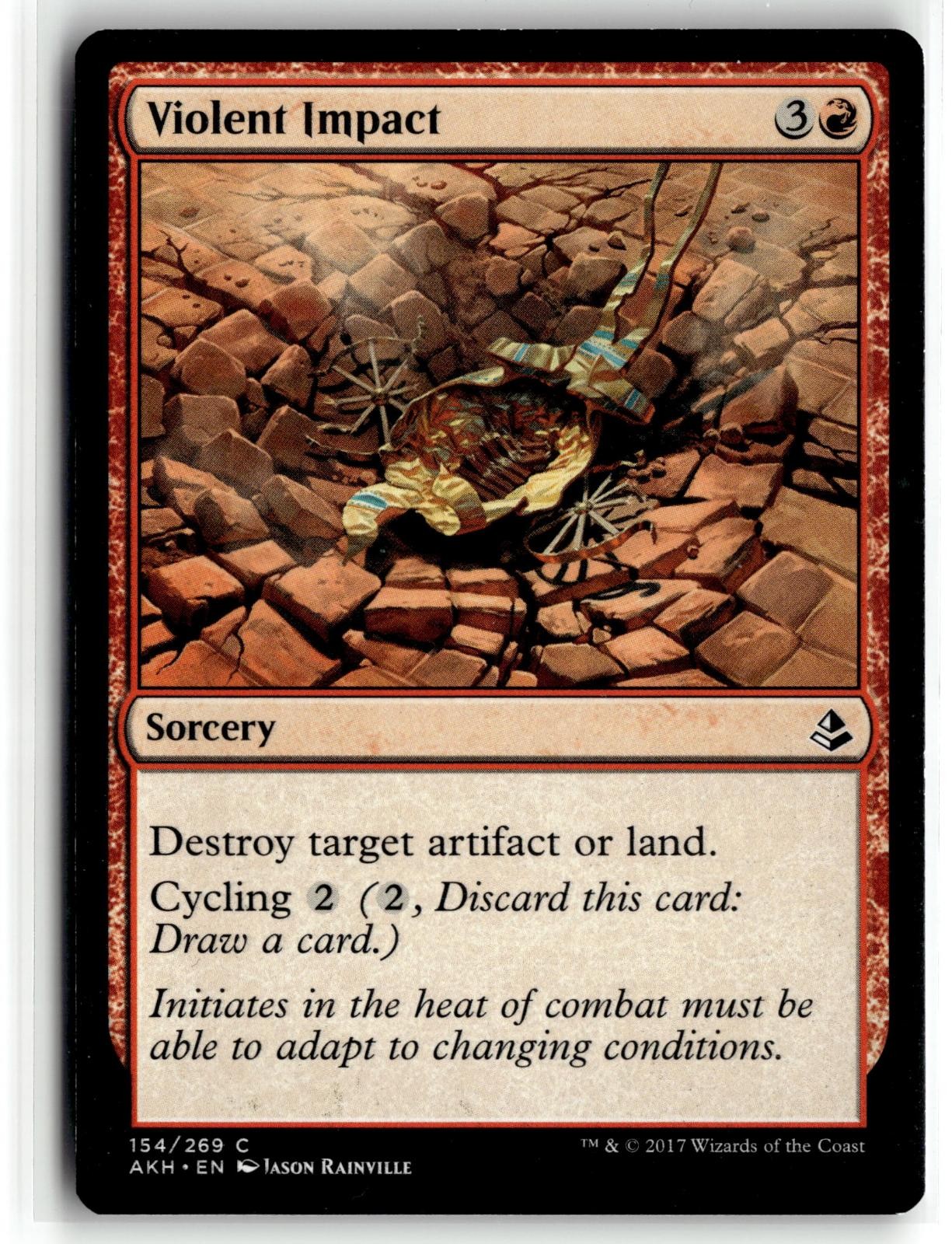 VIOLENT IMPACT 154 COMMON AMONKHET MAGIC: THE GATHERING LIGHTLY PLAYED