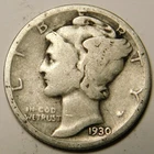 1930 S Mercury Dime G - VG   "Actual Coin Pictured - Not Cleaned"