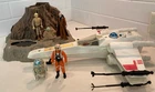 Vintage Star Wars X WING Fighter w /Dagobah playset & figure parts lot Beaters