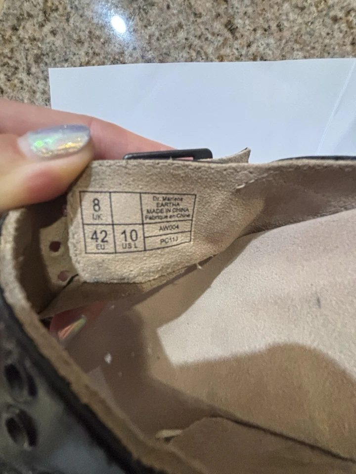 Sandalias para mujer Dr. Martens de cuero negro talla 10,11 EU 42 Foto 4 de 4