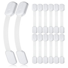4Our Kiddies 14 Pack Baby Proof Cabinet Latches, Childproof Drawer Latches with