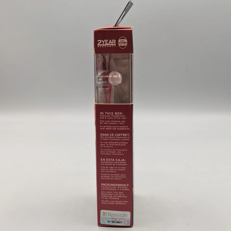 New Klipsch Image S3M Wired Ear Buds Headphones Red - Image 3 of 4