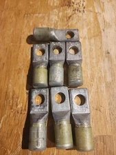 New Lot Of 7, Penn-Union BLUA B-297, 2/0 Aluminum Compression Lug, Olive