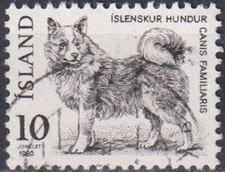 Used stamp  Fauna Dog 1980 from Iceland     avdpz