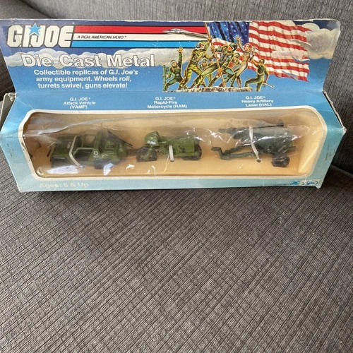 Vintage GI Joe Diecast 3 Pack Collector Set Diecast MIB C-7.5 New In Box.