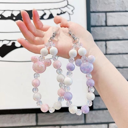 Mickey Head Bead Phone Charm Strap Sweet Cartoon Bead Phone Chain Bracelet - Zdjęcie 11 z 16