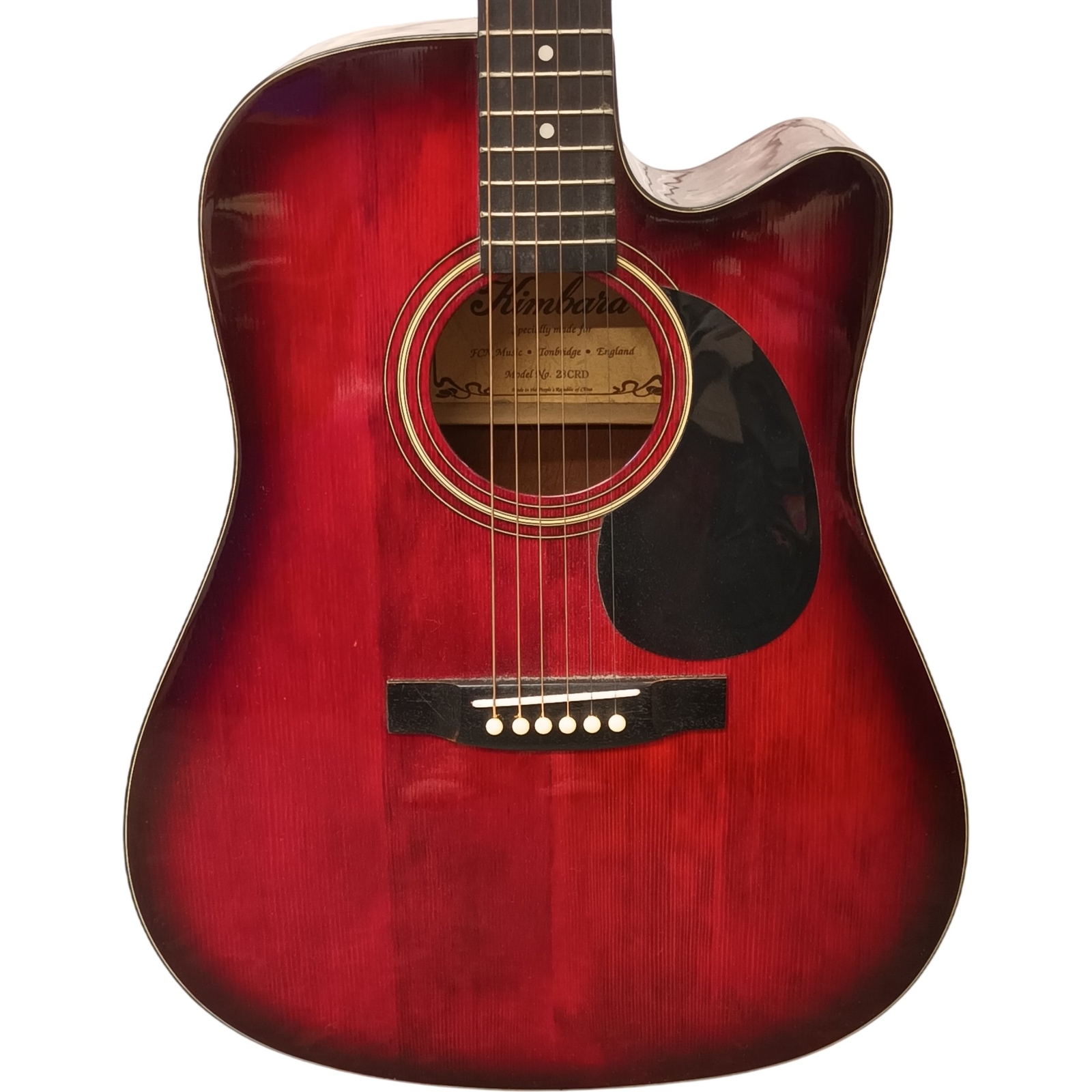 Kimbara Electro-Acoustic Guitar Red Model Number 23CRD