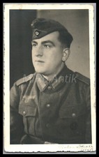 Photo, WW2, soldier with boat in studio portrait, 1943, 5026-1251 