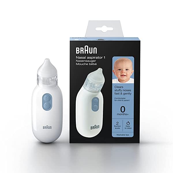 Braun Healthcare Nasal Aspirator 1, BNA100EU, Electric Nasal Aspirator, White