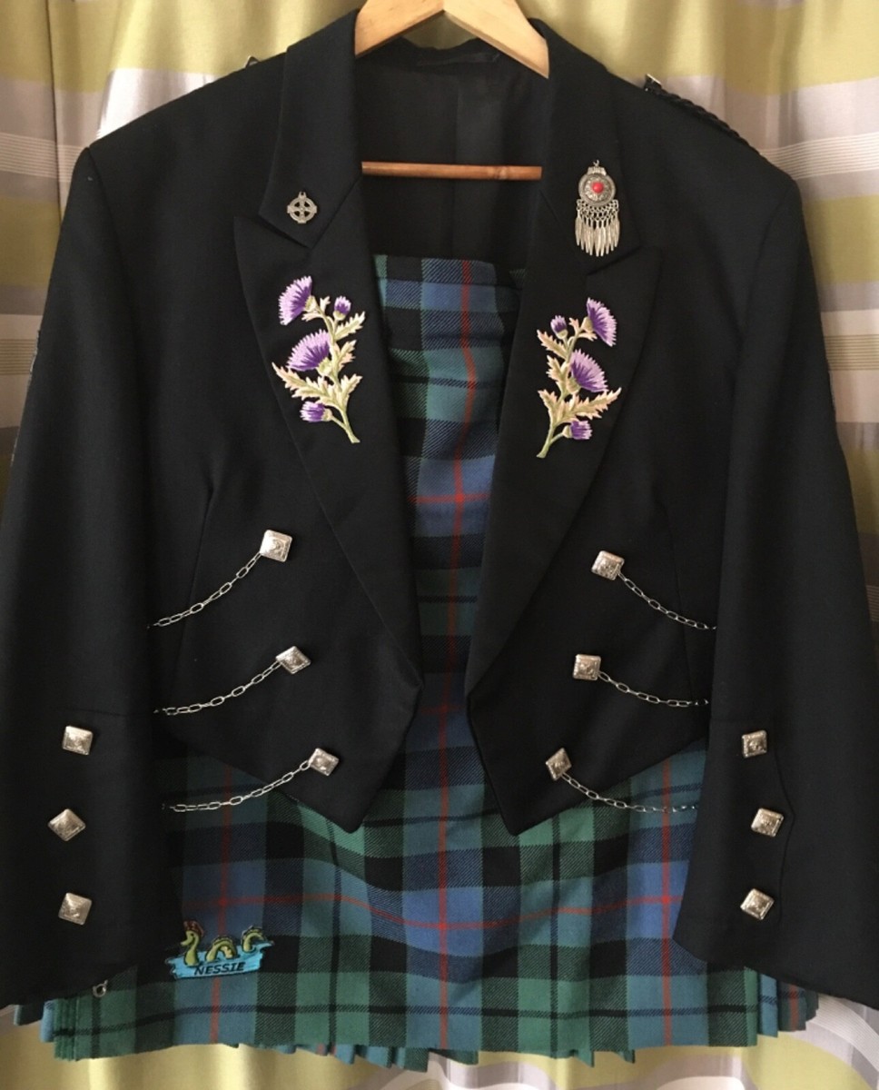 Men's Prince Charlie Jacket and Kilt, Burns Night, Festival, Stag Night, 