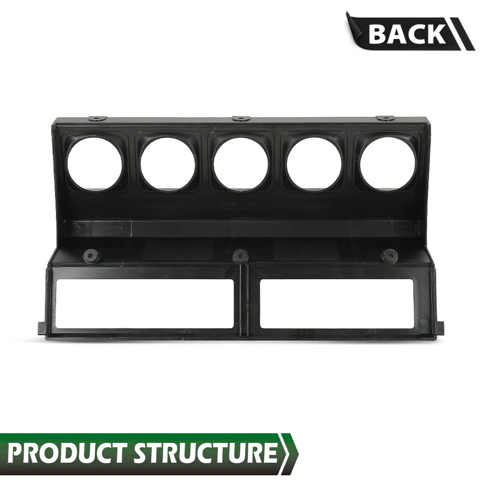 Center Gauge Radio Dash Bezel Trim Gray Fit For 1987-1995 Jeep Wrangler YJ Foto 3 de 4