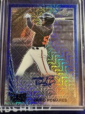 Jairo Pomares 2021 Leaf Metal Draft #LA-JP1 - 1990 Leaf Autographs Blue Mojo /10