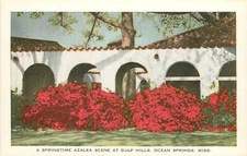Mississipi, MS, Ocean Springs, Springtime Azalea Scene, Gulf Hills Postcard