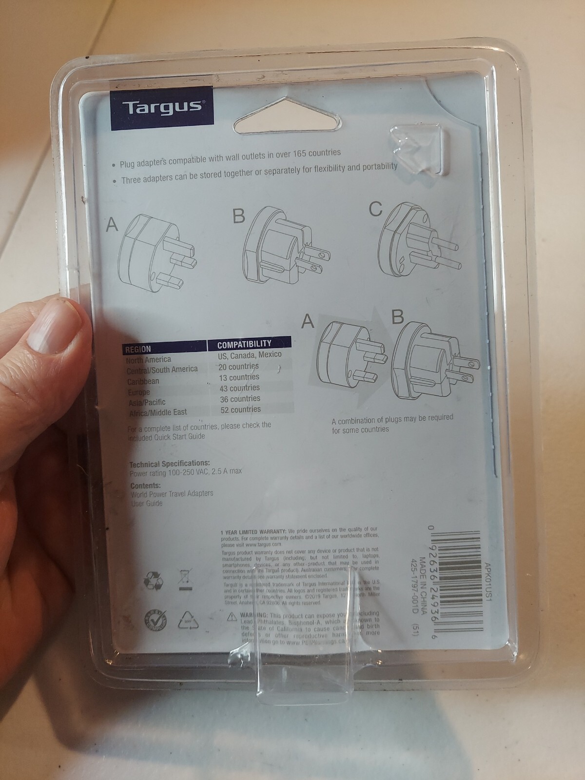 Targus World Power Travel Adapter - APK01US1 (NEW)