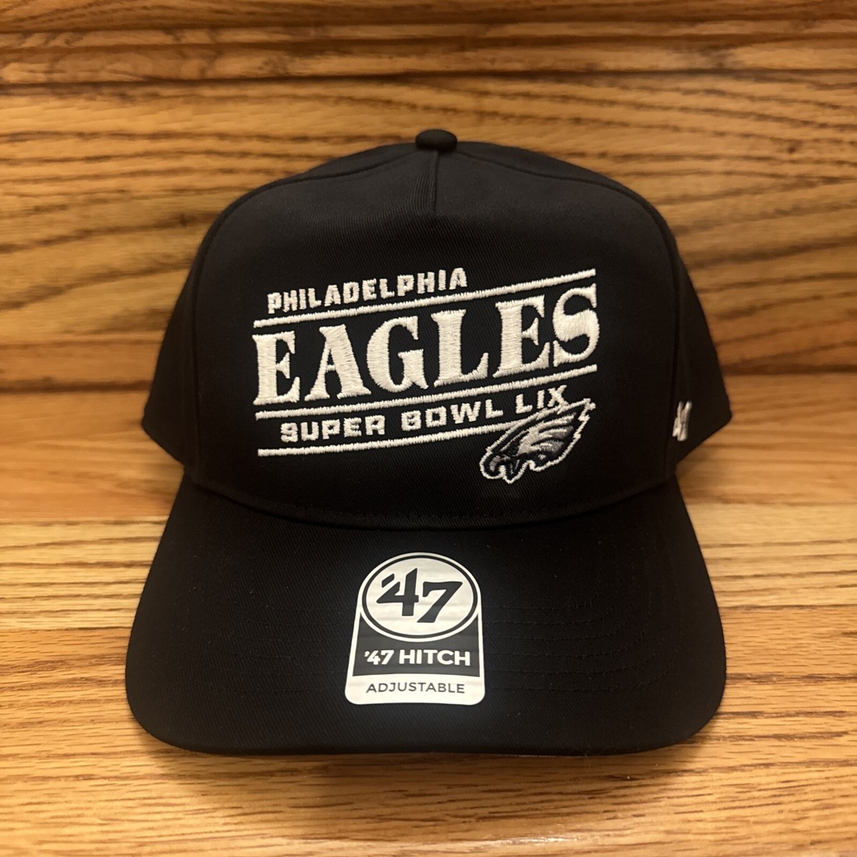 Philadelphia Eagles Super Bowl LIX 47 Hitch Adjustable Black Hat