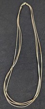 Milor Sterling Silver 3 Strand Box Chain 18 Inches Necklace 925 Vintage