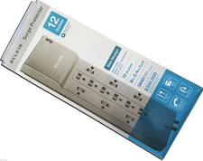 12-Outlets Phone/DSL/COAX Computer Home Power Surge Suppressor Protector Strip