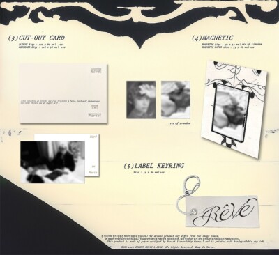 BTS V [REVE/Rêvé] PHOTO BOOK/133 Post Card+Card+Magnetic+Key Ring+