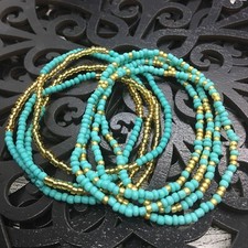 2 PC Handcrafted Waist Beads Jewelry African Bohemia Bracelets Anklet New 4128