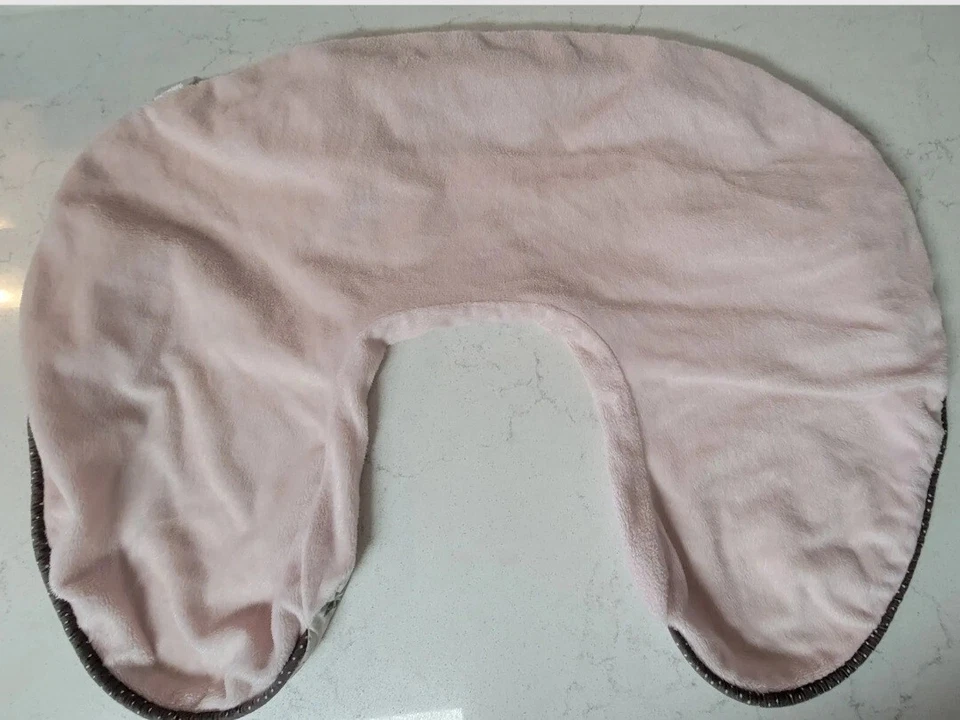 原装波普护理枕头套粉色天鹅绒柔软棕色花卉可爱女孩 — 第 4/4 张图片