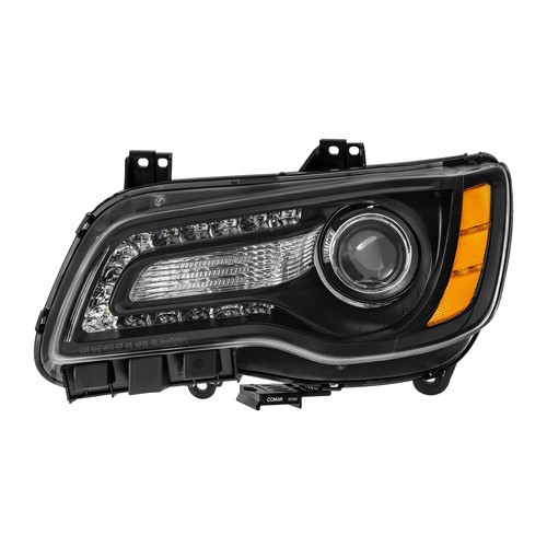For 2011-2023 Chrysler 300 Pair LED DRL Projector Black Headlights w/ Bulbs - Foto 2 di 12