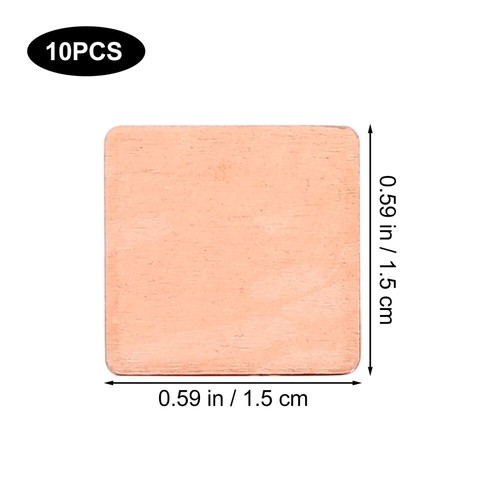 10 Pcs Thermalkupferblatt Kühlkissen Für Computerlaptop Computer-Kühlkörper - Photo 4/12