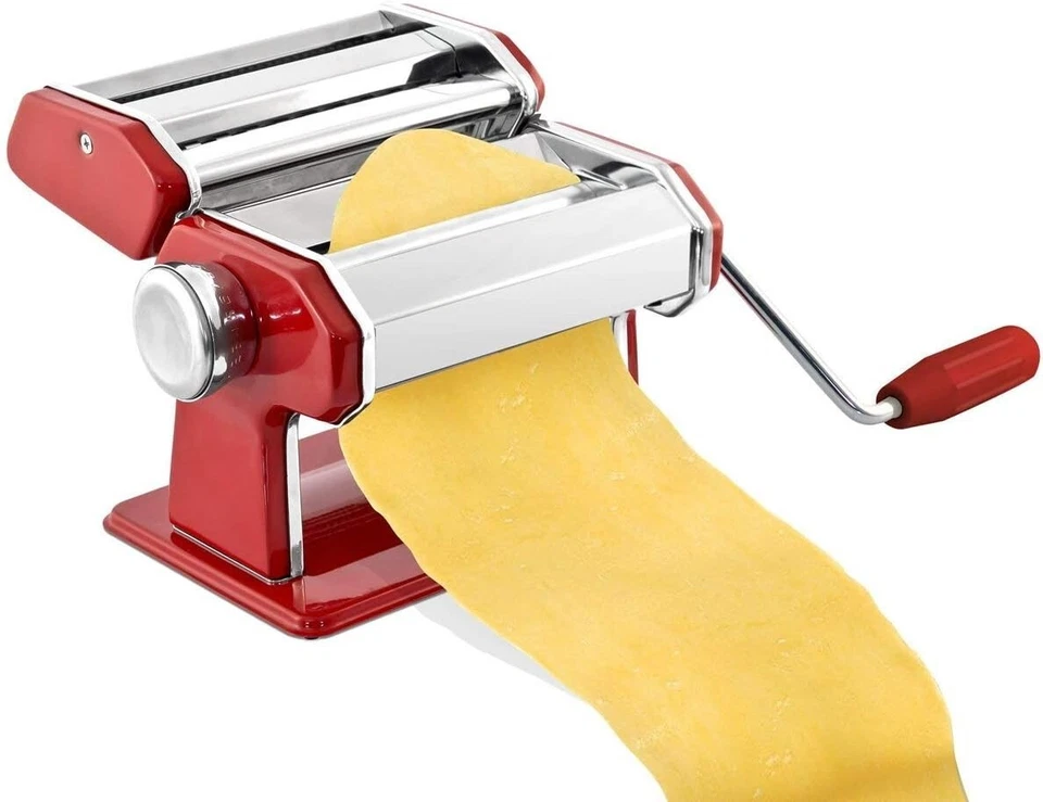 Compact Manual Pasta Machine with Adjustable Thickness for Fresh Fettuccini - Image 4 of 4