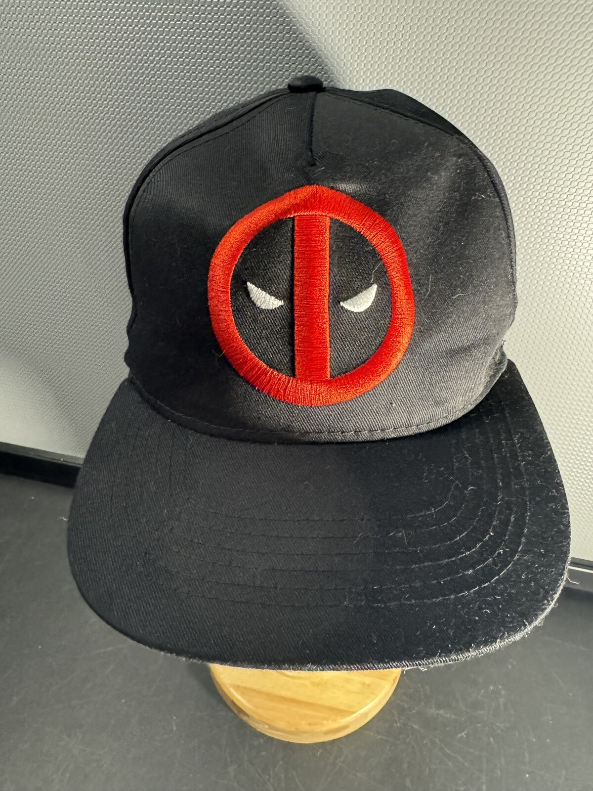 Marvel Deadpool Black Cap / Hat Adjustable Buckle… - image 1