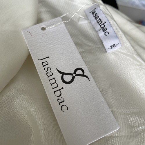JASAMBAC White 2XL Off The Shoulder Dress for Women Wedding Cocktail Dresses - Picture 10 of 14