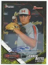 Chris Betts Tampa Bay Rays 2015 Bowman Under Armour All-American Autograph