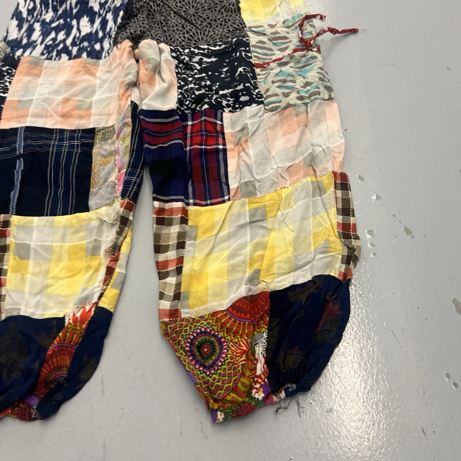 Vintage 90s Patchwork Custom Made Sweatpants Paja… - image 5