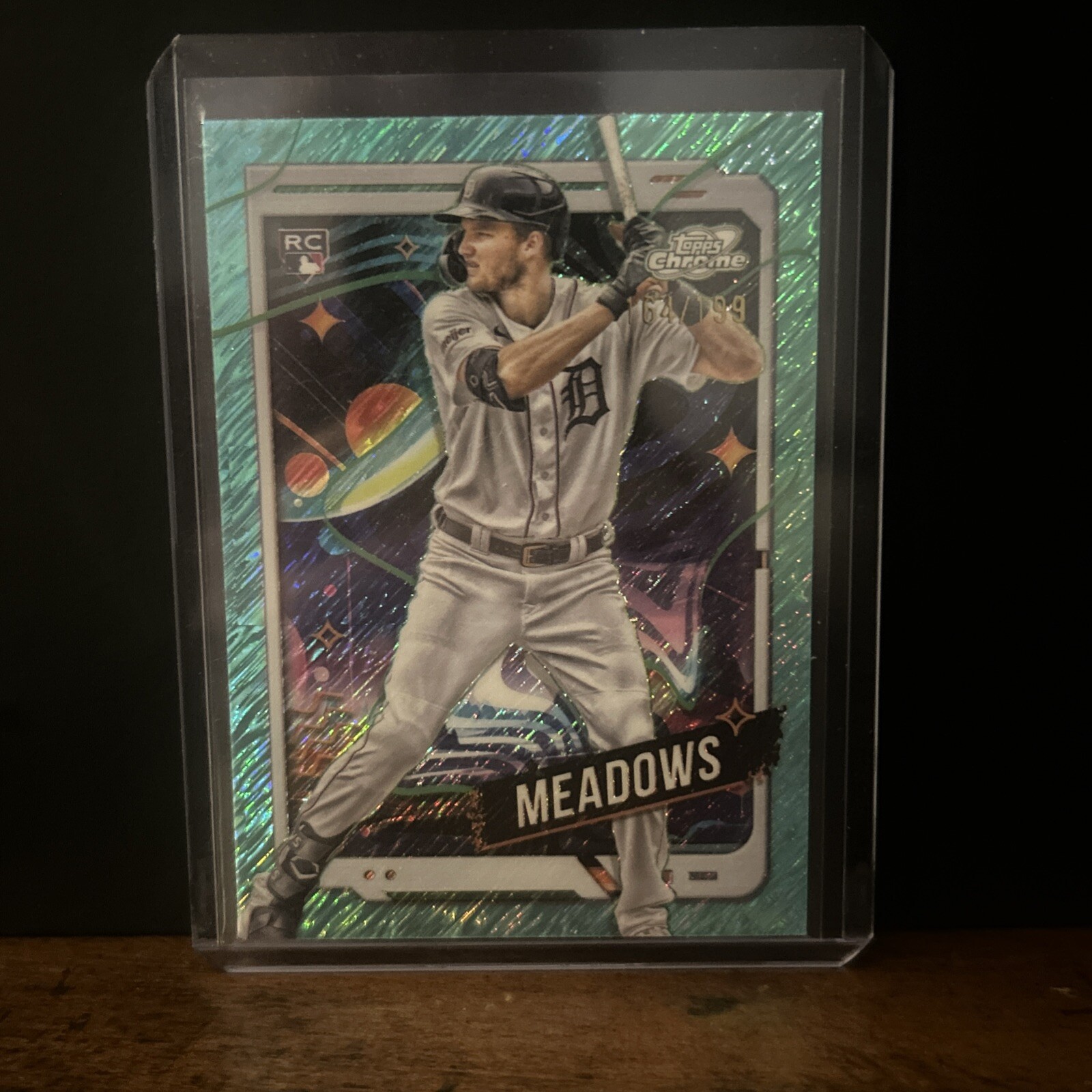 2024 Topps Cosmic Chrome - Aqua Equinox Refractor #127 Parker Meadows /199 (RC)