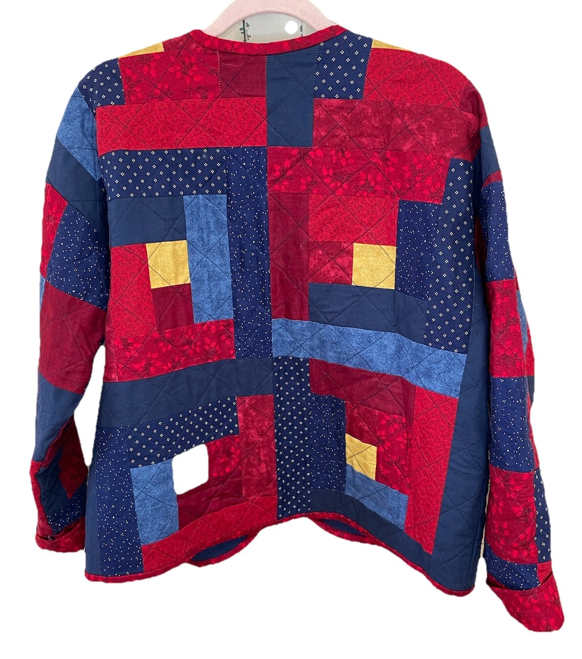 Handmade Vintage Patchwork Jacket Quilted Large C… - image 2