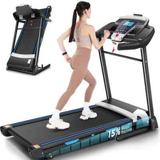 3.25HP Folding Treadmill with 15 Auto Incline Running Machine for Home  Gym  