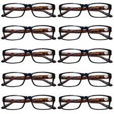10PK Womens Mens Unisex Blue Light Blocking Reading Glasses Spring Hinge Readers