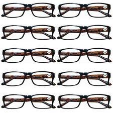 10PK Womens Mens Unisex Blue Light Blocking Reading Glasses Spring Hinge Readers