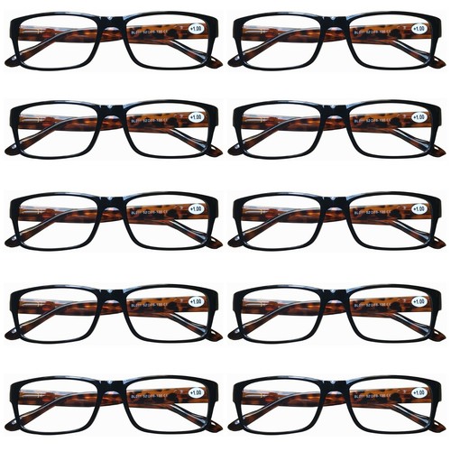 10PK Womens Mens Unisex Blue Light Blocking Reading Glasses Spring Hinge Readers