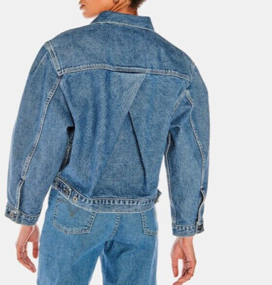 Made Crafted LEVIS FUTURE SUNRAY Denim Jeans JACKE Gr. L UK 12 Damen TYP 1