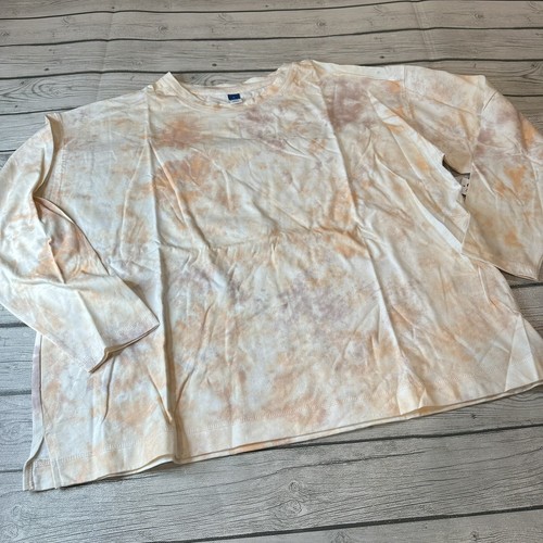 Old Navy T-Shirt Damen XL Batik Rundhals Langarm Vintage Locker Neu - Bild 1 von 12