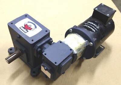 150 to 1 Ratio New Electric Gear Motor Speed Reducer unit 90 degree 1/2HP .5HP
