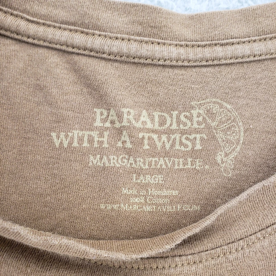Jimmy Buffet Margaritaville Shirt Mens Large Brown Short Sleeve Beach Music - Image 4 of 4