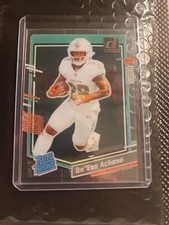 2023 Clearly Donruss Rated Rookie De'von Achane Teal Logo Parallel Sp DOLPHINS!!
