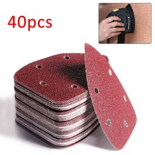 40pcs 60-240 Abrasive Sanding Sheets For Bosch PSM 100A Detail Palm Sander Mixed